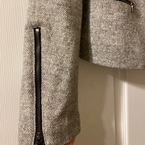 Grey wool Gap moto jacket - Picture 5 of 7